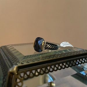 Classy Black Cushion Ring